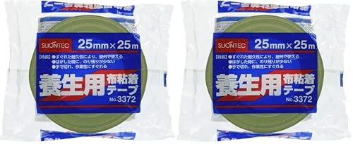 Amazon.co.jp: スリオンテック No.3372 布養生テープ 25×25 ライト
